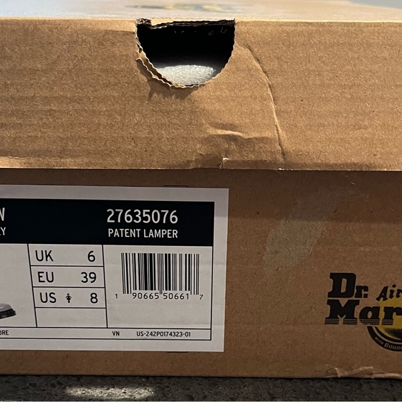 DR. MARTENS Zinc Gray Patent Shoes - Picture 5 of 5